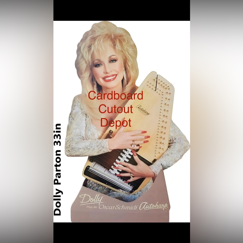 Dolly Parton 33" tall  X 23” wide Cardboard Display